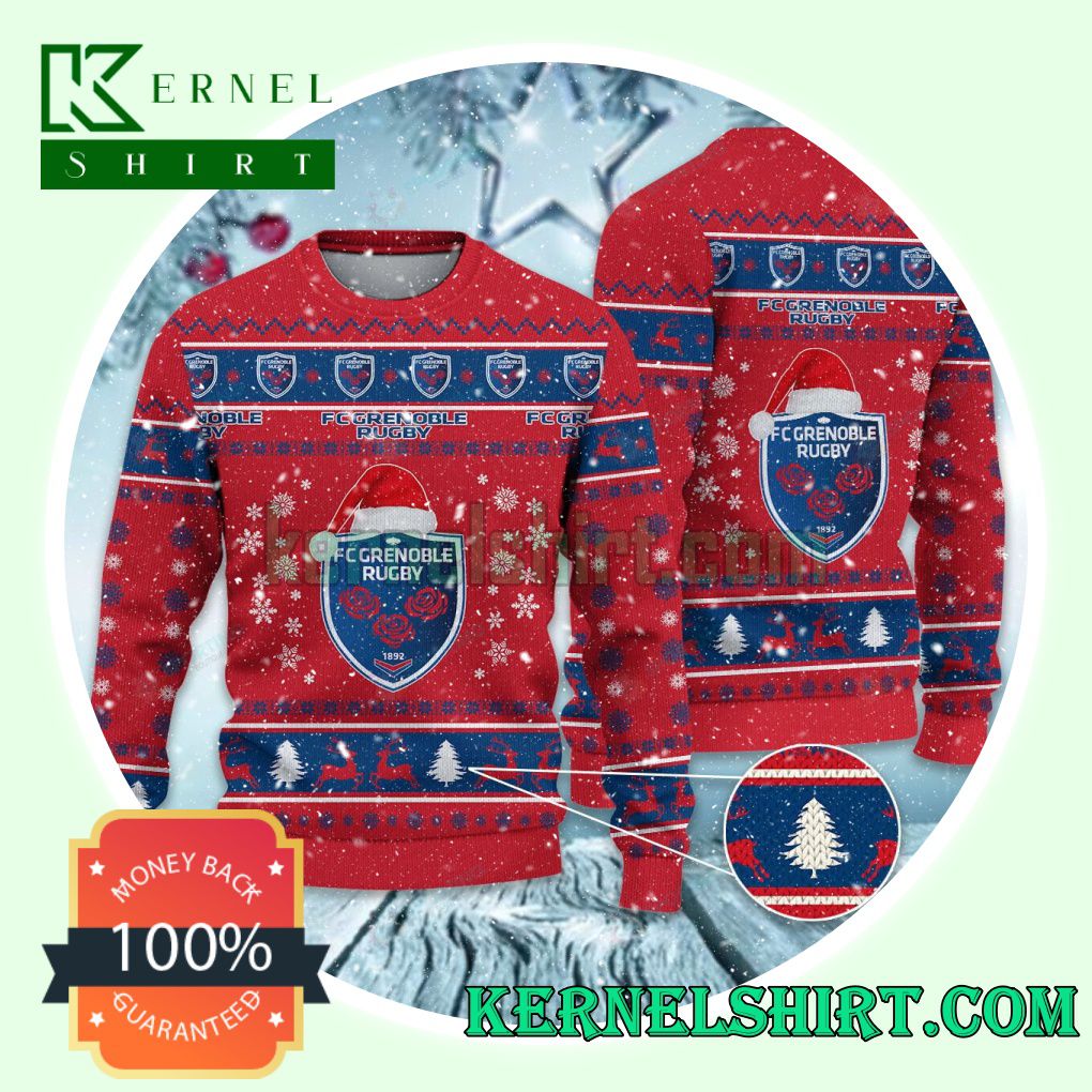 FC Grenoble Rugby Club Snowflake Xmas Knit Sweaters