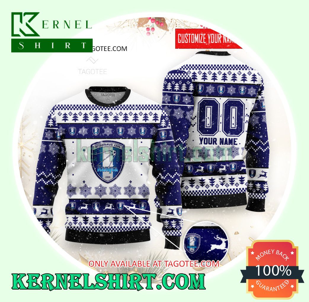 FC Kaluga Logo Xmas Knit Sweaters