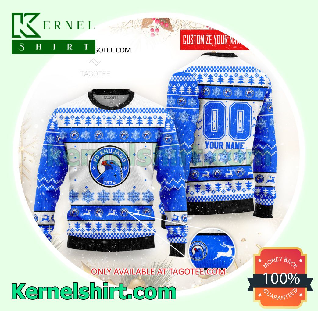 FC Khujand Logo Xmas Knit Sweaters