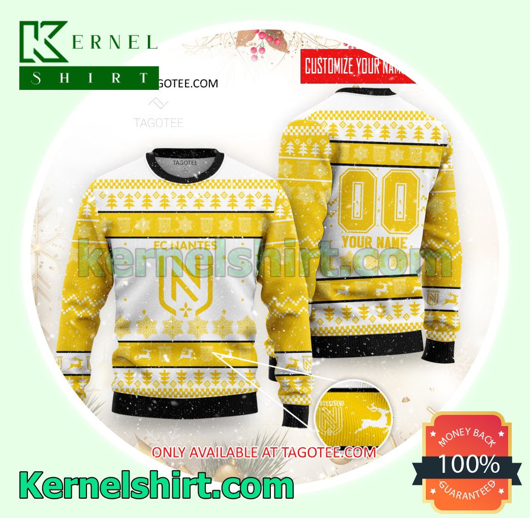 FC Nantes Logo Xmas Knit Sweaters