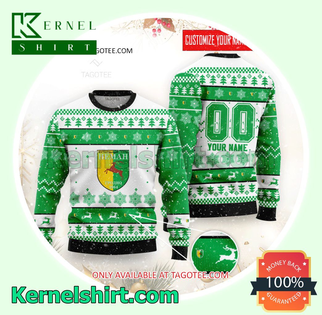 FC Neman Grodno Basketball Club Logo Xmas Knit Sweaters