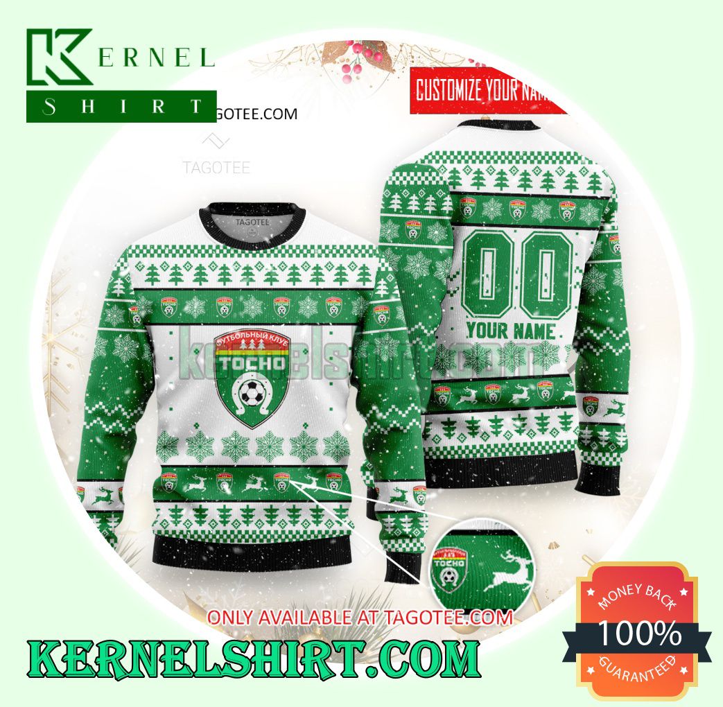 FC Tosno Logo Xmas Knit Sweaters