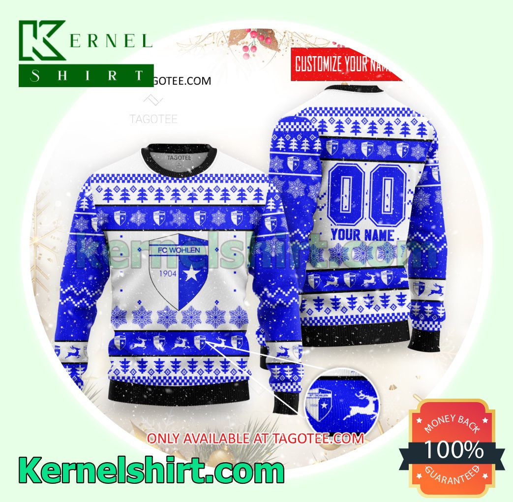 FC Wohlen Logo Xmas Knit Sweaters