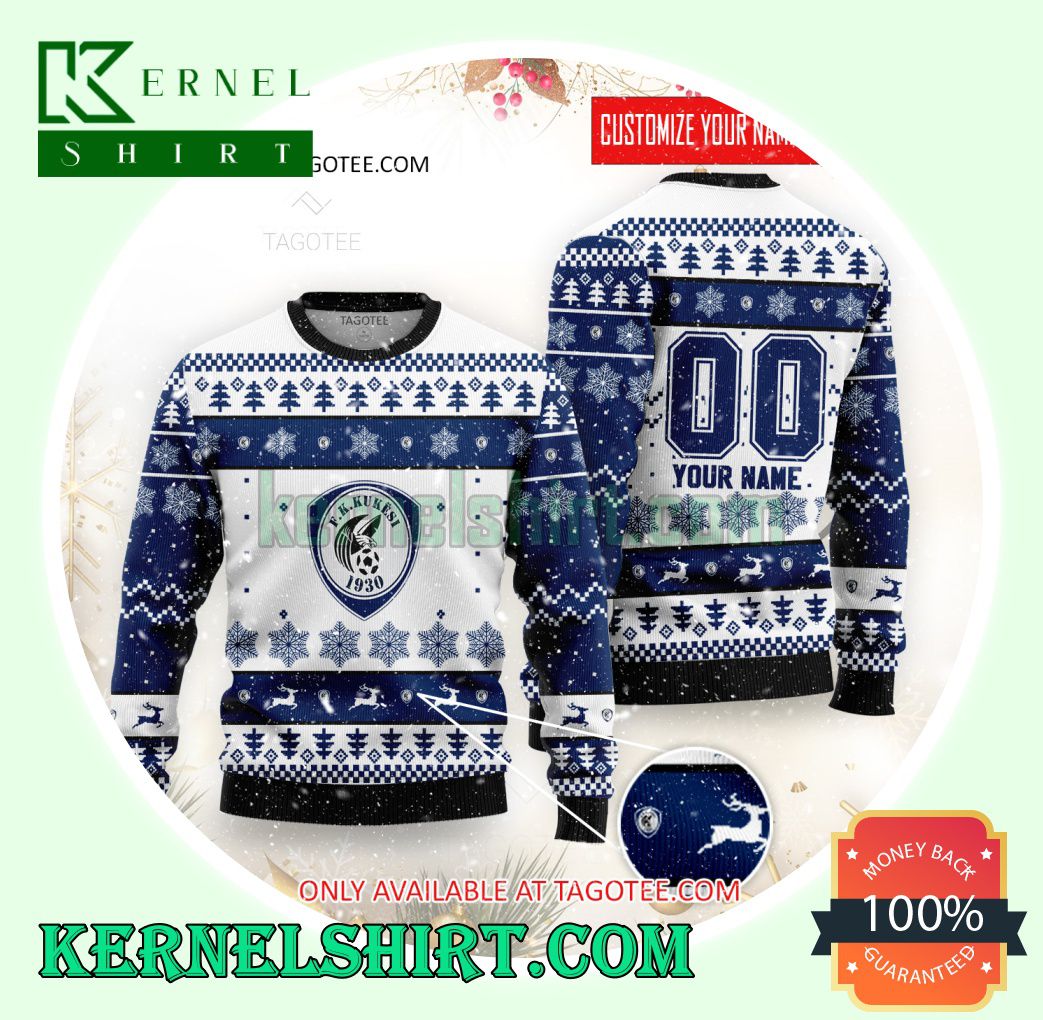 FK Kukësi Logo Xmas Knit Sweaters
