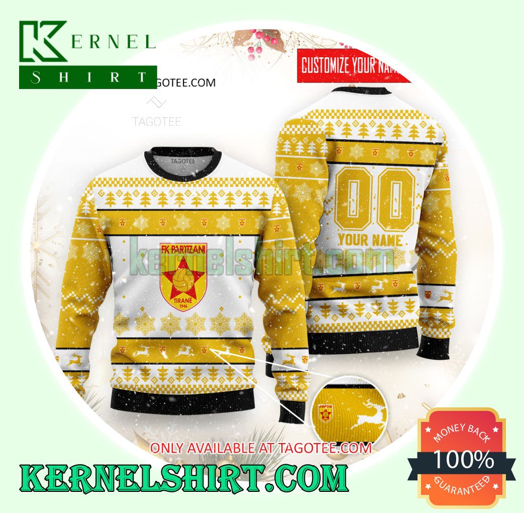 FK Partizani Logo Xmas Knit Sweaters