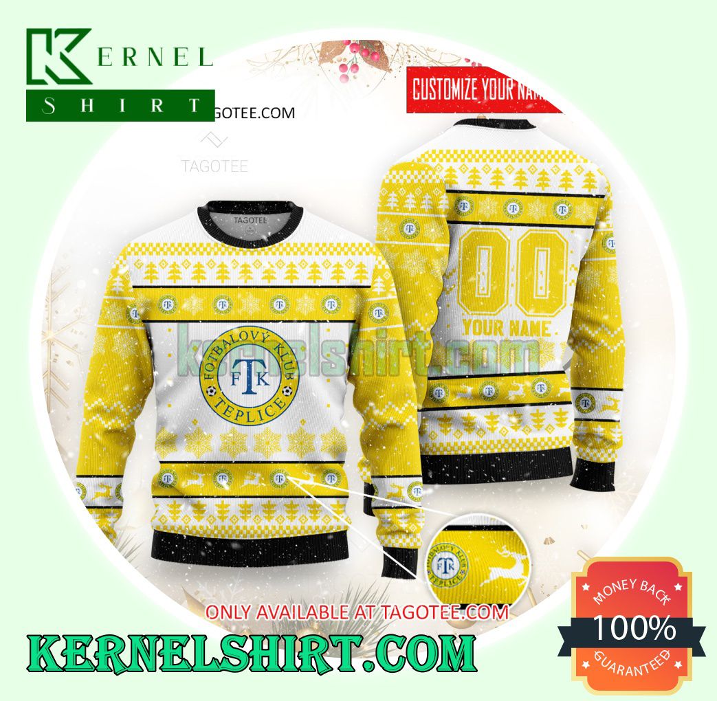 FK Teplice Logo Xmas Knit Sweaters