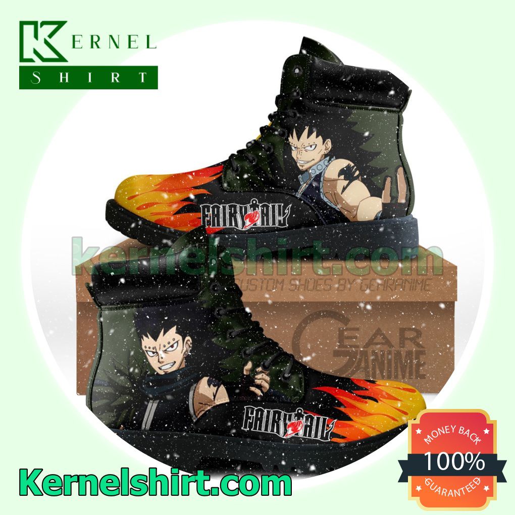 Fairy Tail Gajeel Redfox Winter Leather Boots