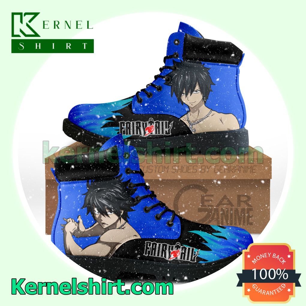 Fairy Tail Gray Fullbuster Winter Leather Boots