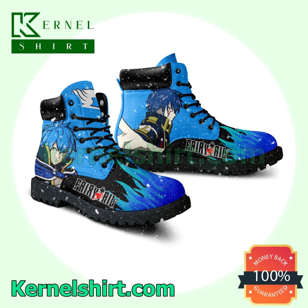 Fairy Tail Jellal Fernandes Winter Leather Boots a