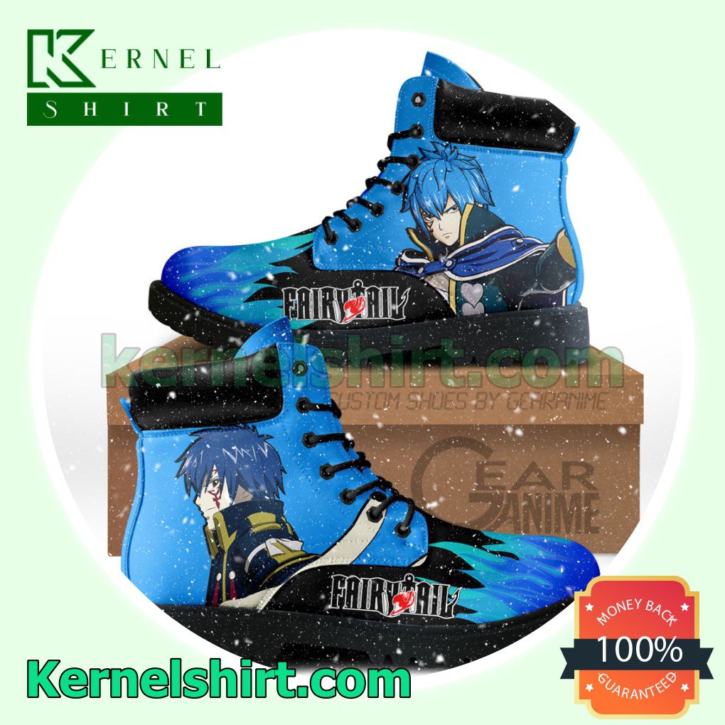 Fairy Tail Jellal Fernandes Winter Leather Boots