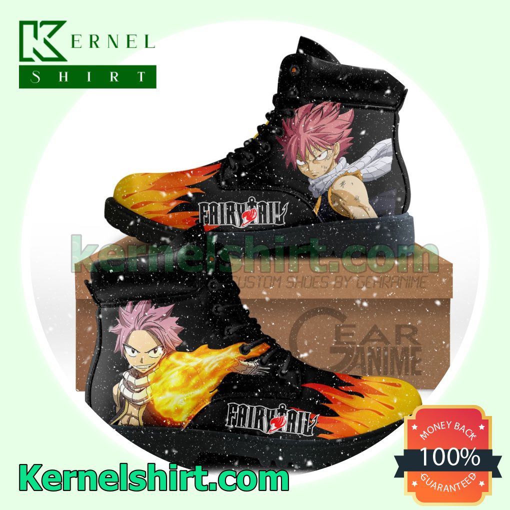 Fairy Tail Natsu Dragneel Winter Leather Boots