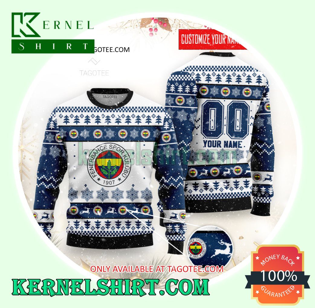 Fenerbahçe Basketball Logo Xmas Knit Sweaters