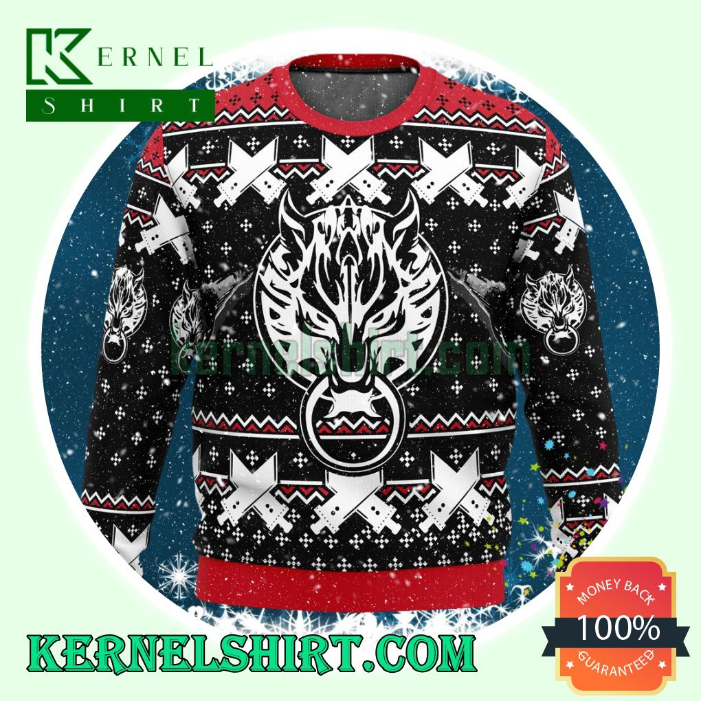 Fenrir Wolf Final Fantasy Knitting Christmas Sweatshirts