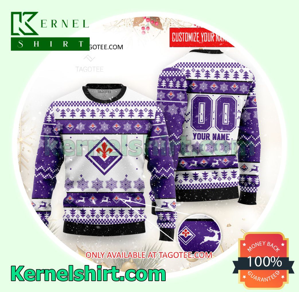 Fiorentina Logo Xmas Knit Sweaters