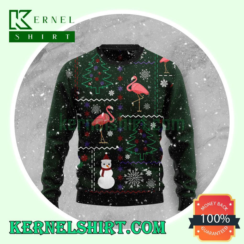 Flamingo Lover Knitting Christmas Sweatshirts