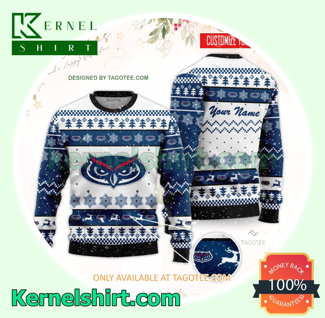 Florida Atlantic University Logo Xmas Knit Jumper Sweaters