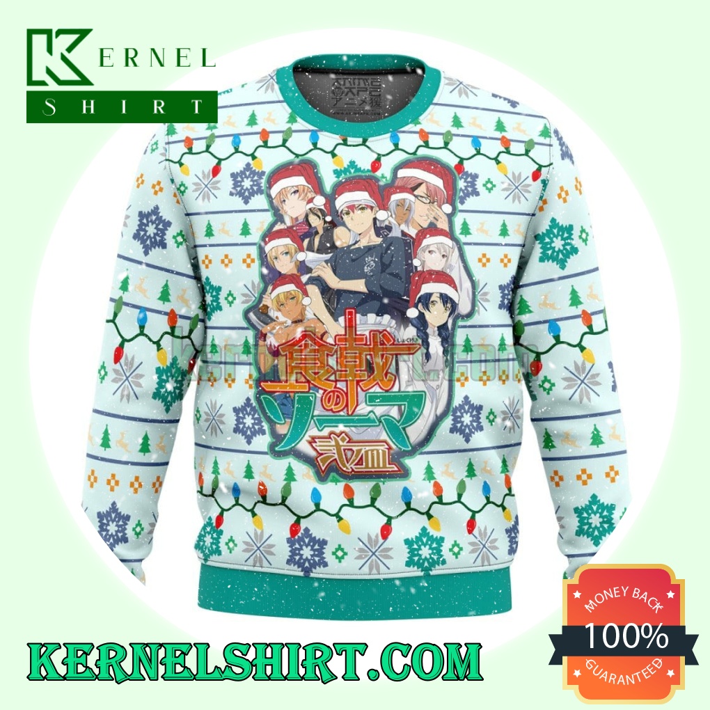 Food Wars Fight To Conquer Knitting Christmas Sweatshirts