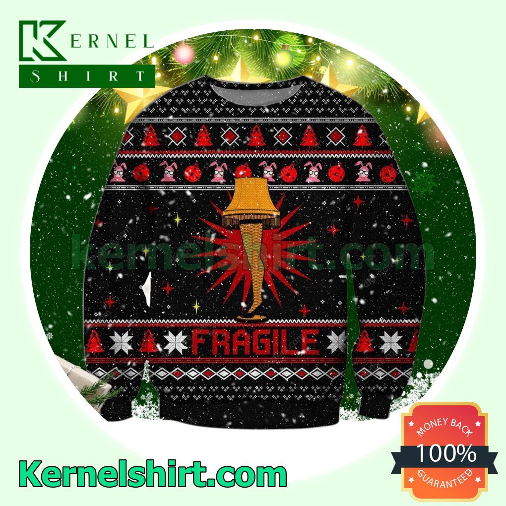 Fragile Sting Leg Lamp Knitted Christmas Jumper