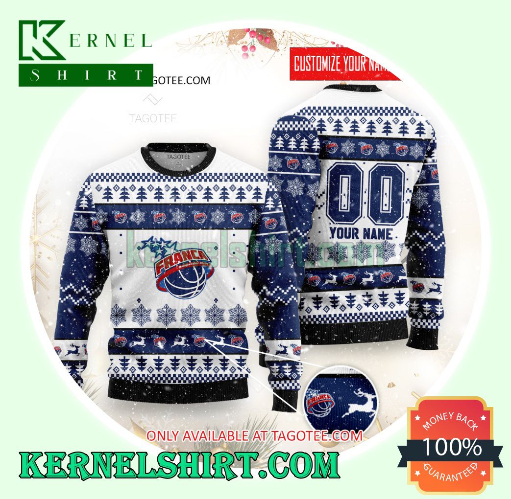 Franca Basquetebol Clube Club Logo Xmas Knit Sweaters