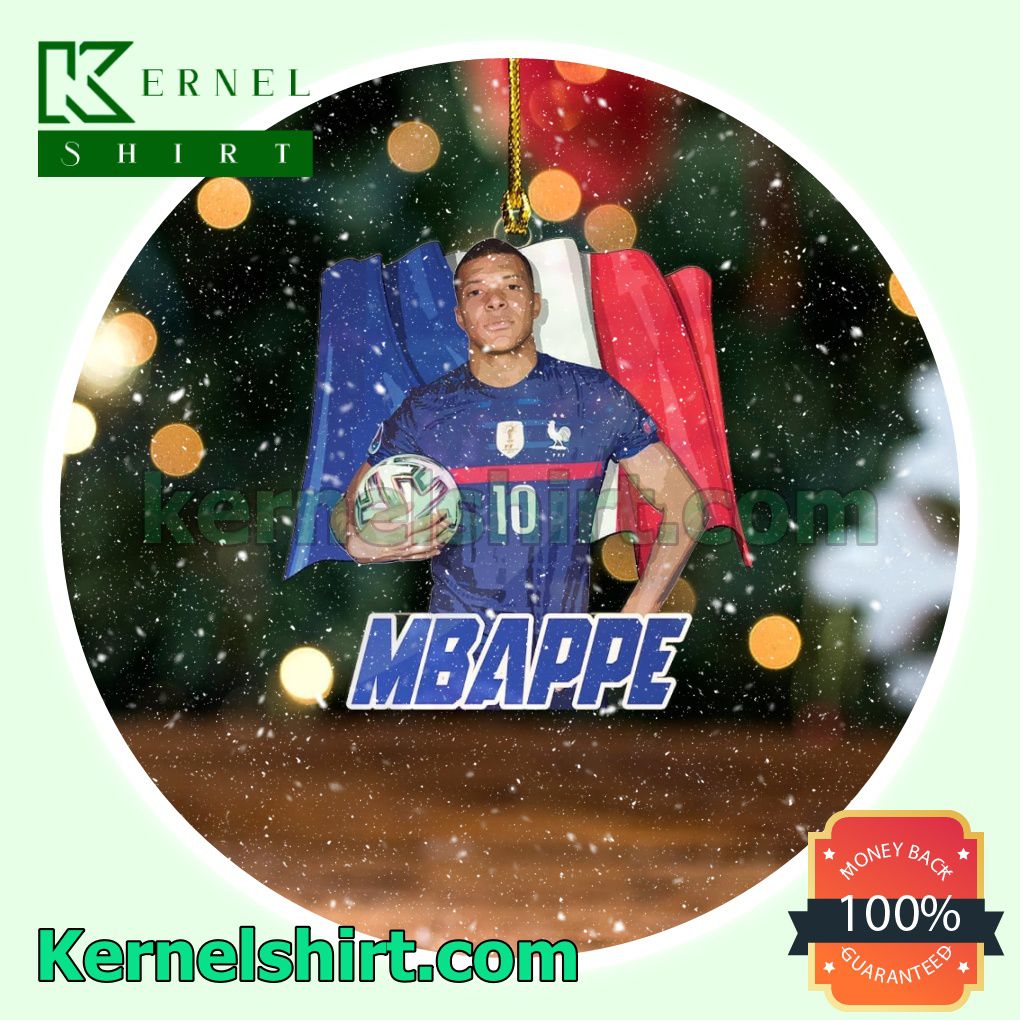 France - Kylian Mbappe Fan Holiday Ornaments