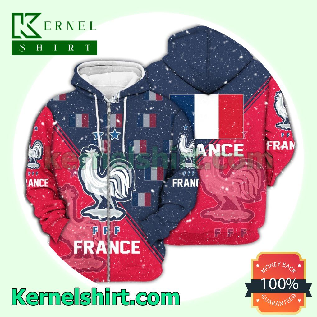 France National Logo Soccer Fan Hawaiian Shirt Sweatshirt a