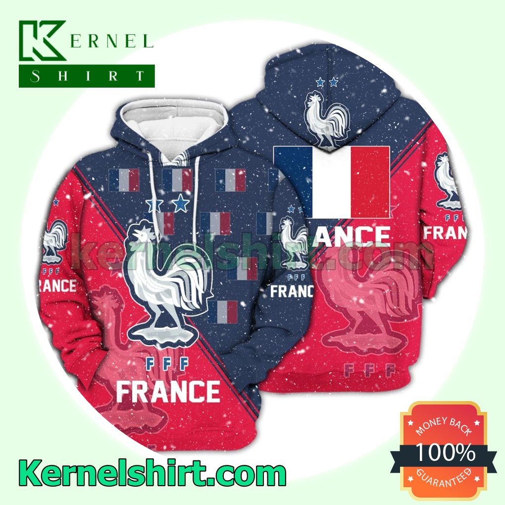 France National Logo Soccer Fan Hawaiian Shirt Sweatshirt