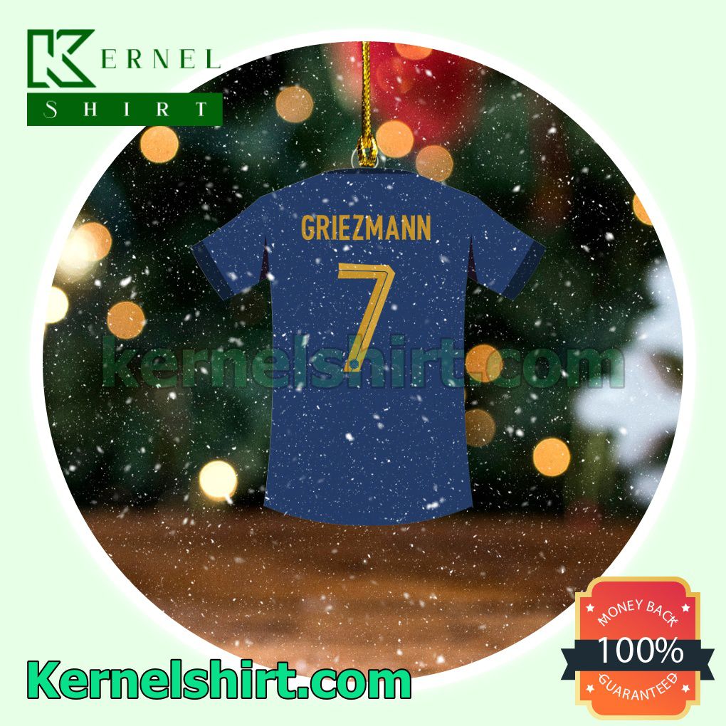 France Team Jersey - Griezmann Fan Holiday Ornaments a