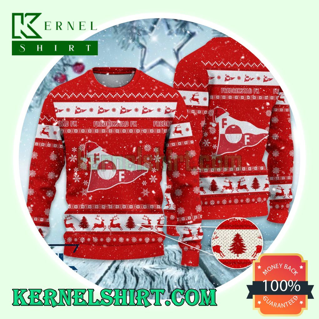 Fredrikstad FK Club Santa Hat Xmas Knit Sweaters