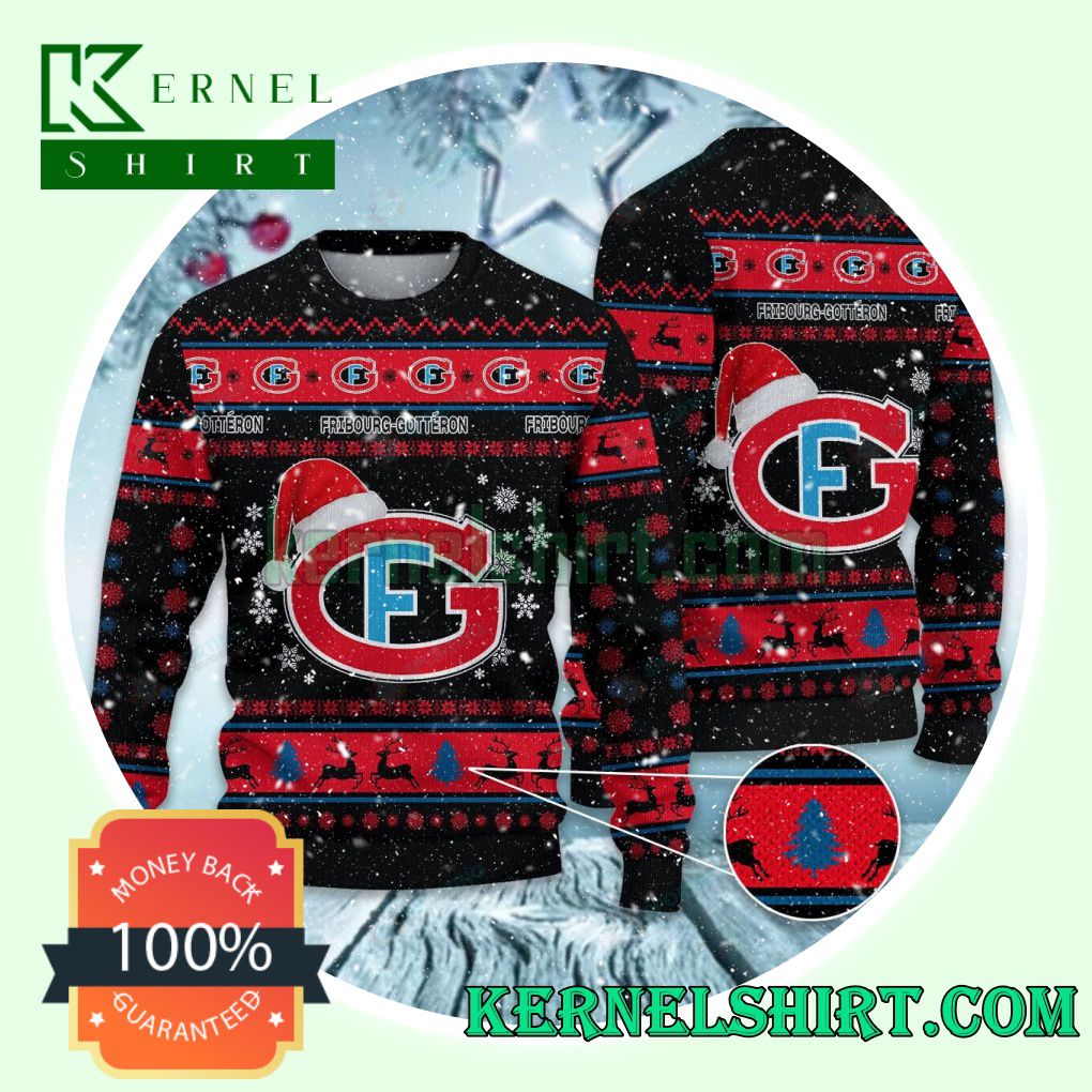 Fribourg-Gotteron Club Snowflake Xmas Knit Sweaters