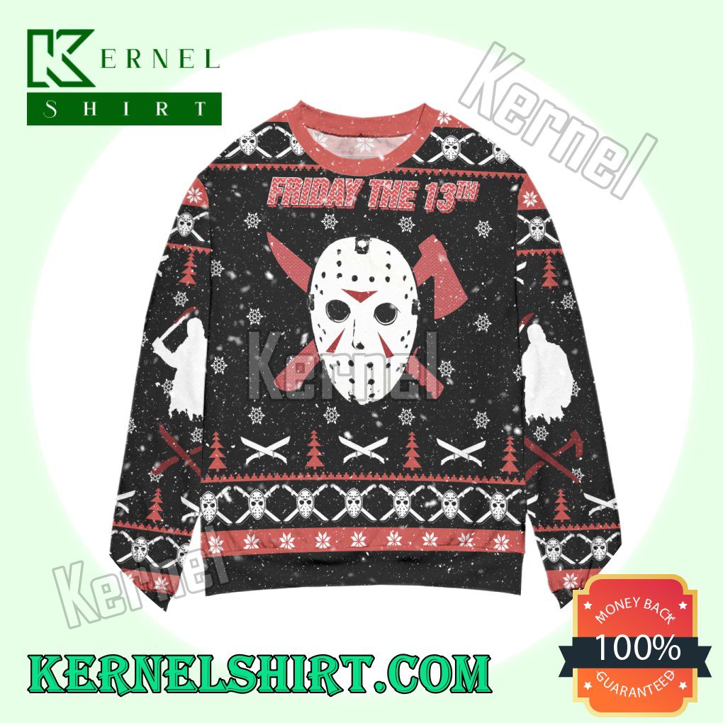Friday The 13th Jason Voorhees Mask Knitted Christmas Sweatshirts