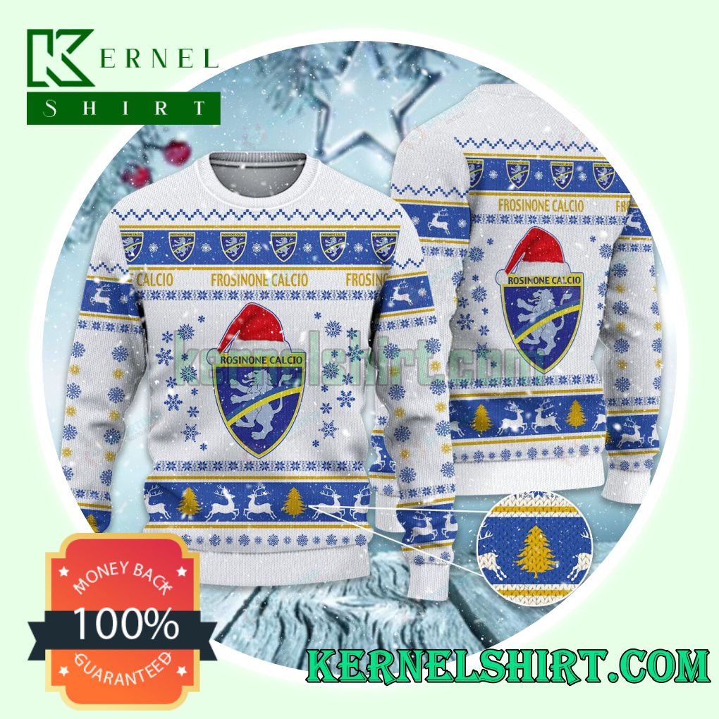 Frosinone Calcio Club Snowflake Xmas Knit Sweaters