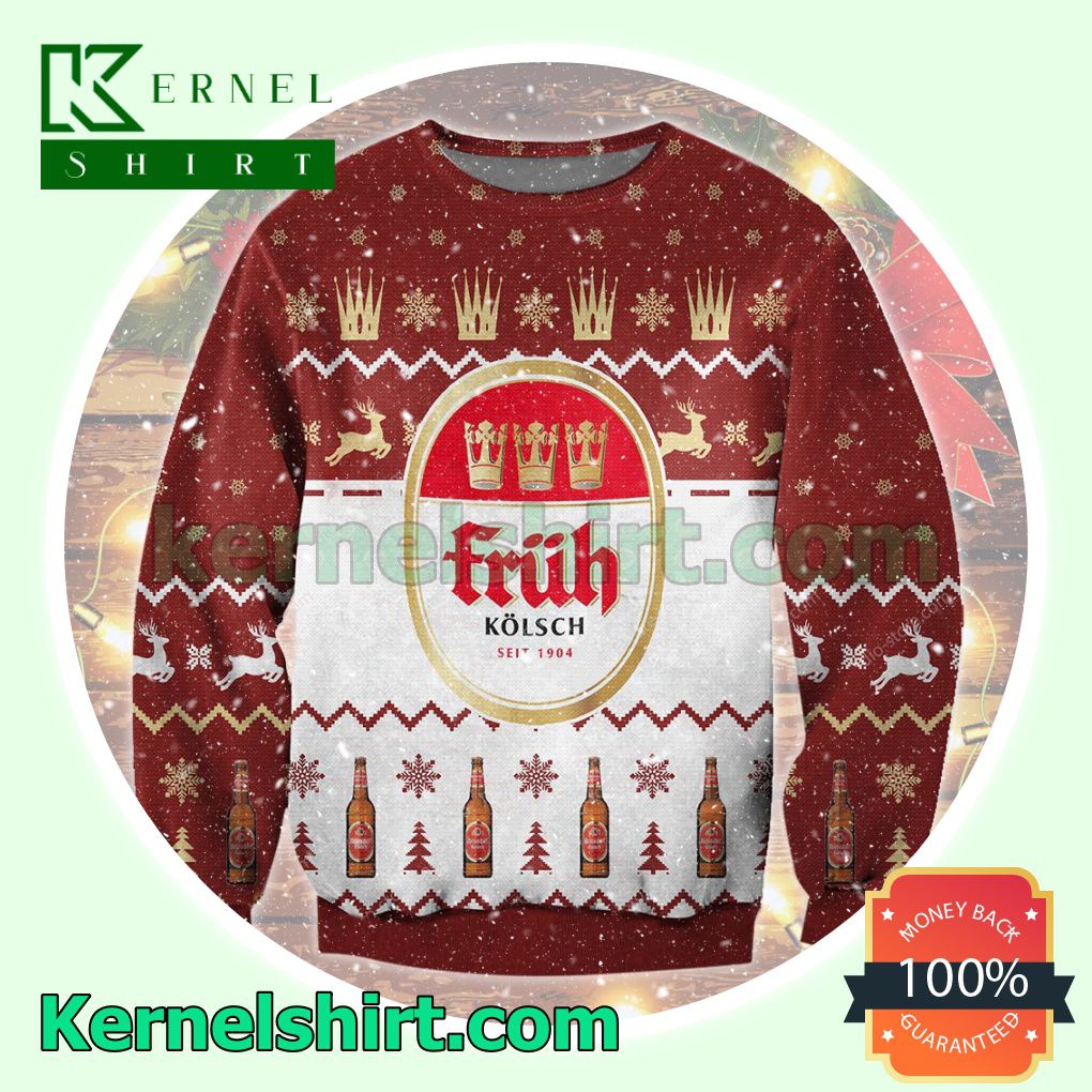 Fruh Kolsch Beer Knitted Christmas Sweatshirts