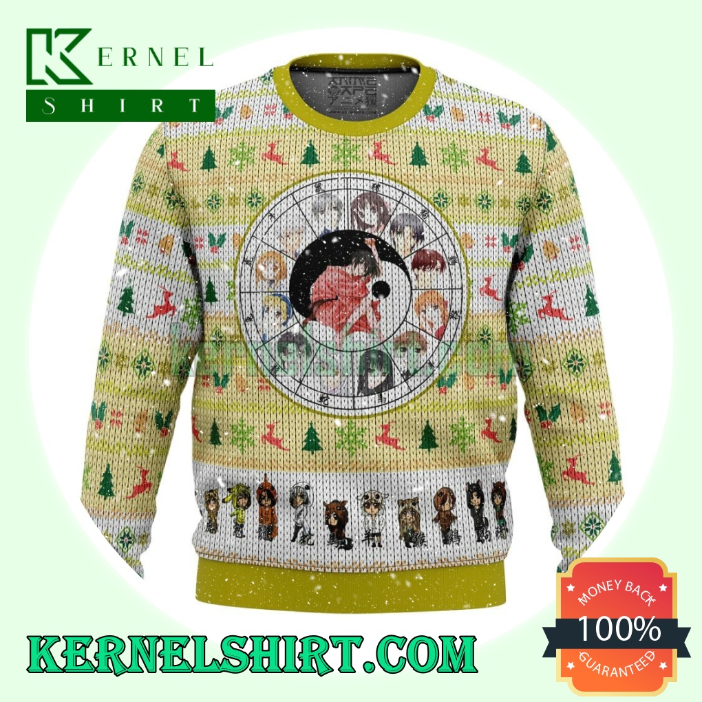 Fruits Basket Chinese Zodiac Knitting Christmas Sweatshirts