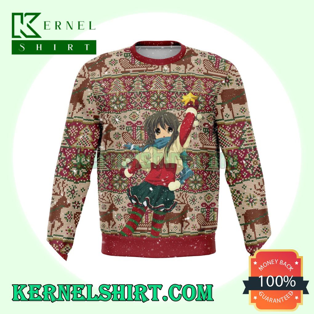 Fuko Ibuki Clannad Premium Manga Anime Knitting Christmas Sweatshirts