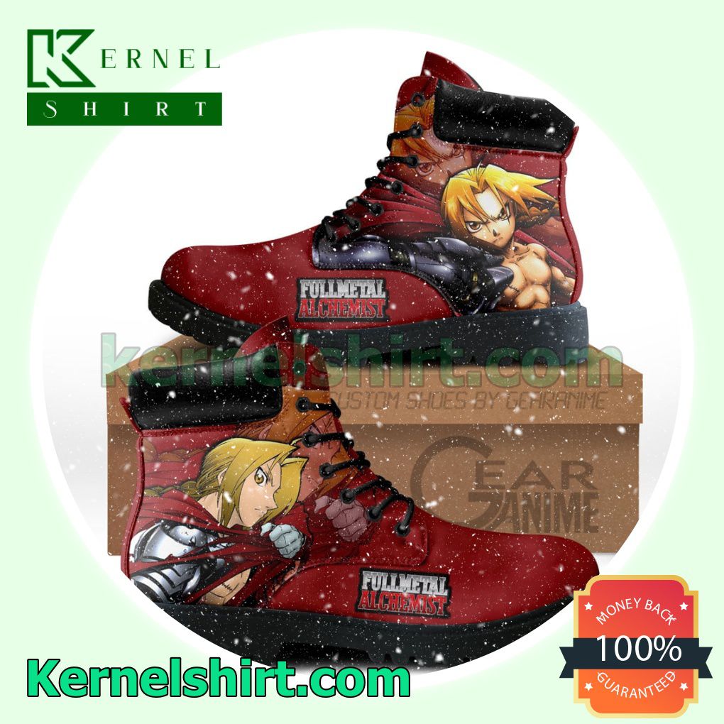 Fullmetal Alchemist Edward Elric Winter Leather Boots