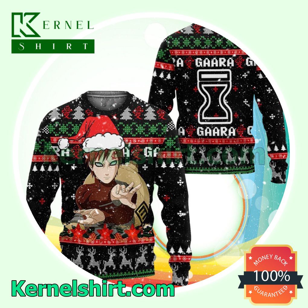 Gaara Naruto Anime Xmas Gifts Knitted Christmas Jumper