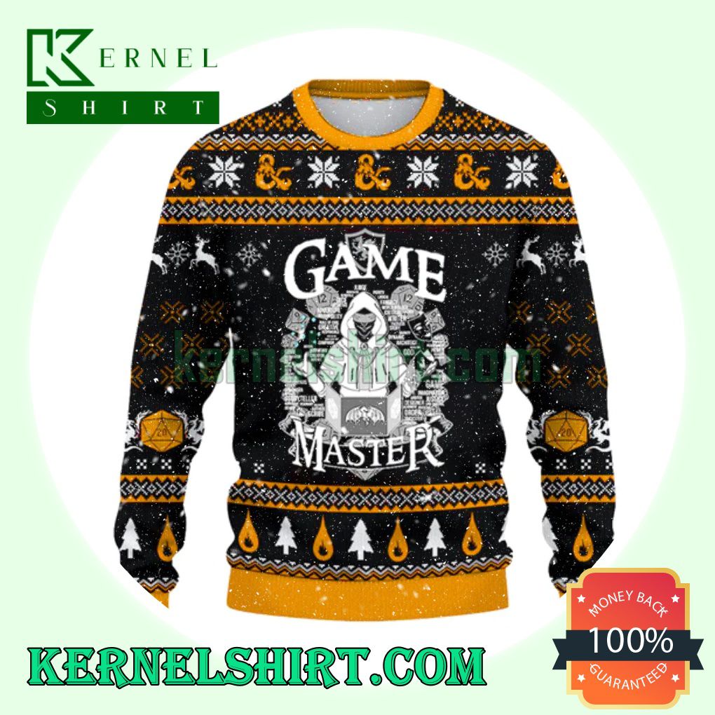 Game Master D20 Dungeons Xmas Knit Sweaters