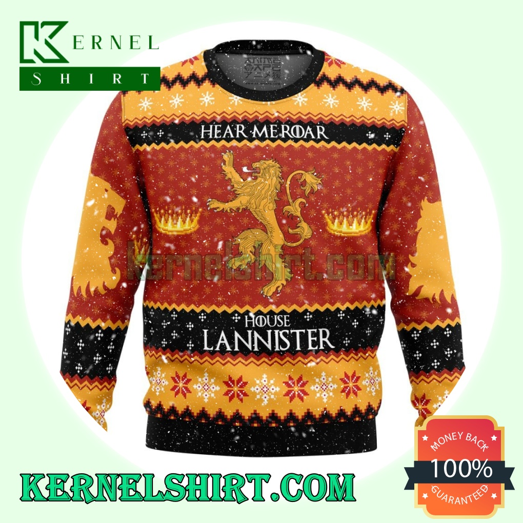 Game Of Thrones House Lannister Knitting Christmas Sweatshirts