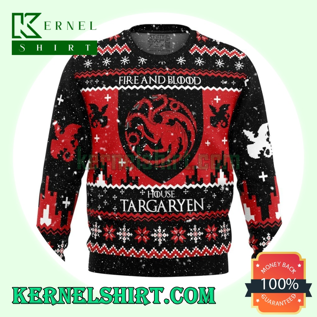 Game Of Thrones House Targaryen Knitting Christmas Sweatshirts