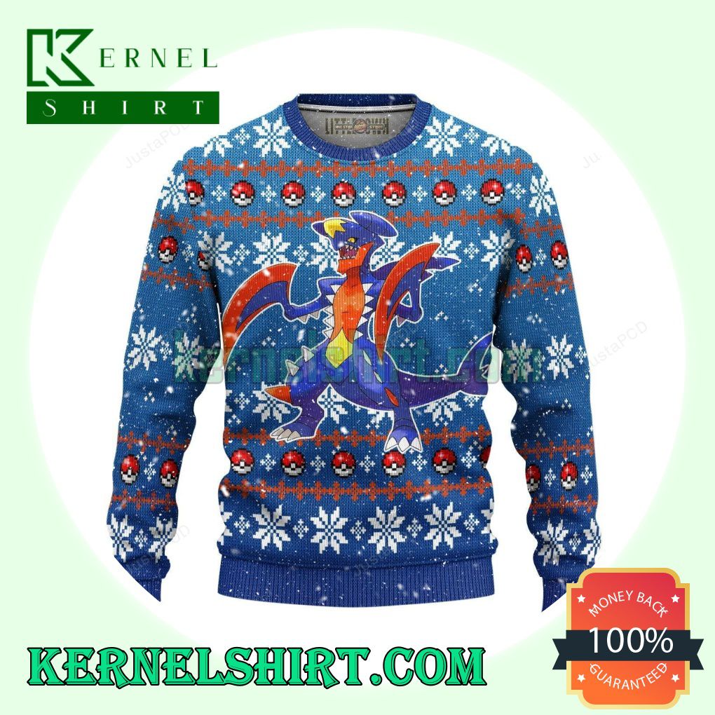 Garchomp Pokemon Knitting Christmas Sweatshirts