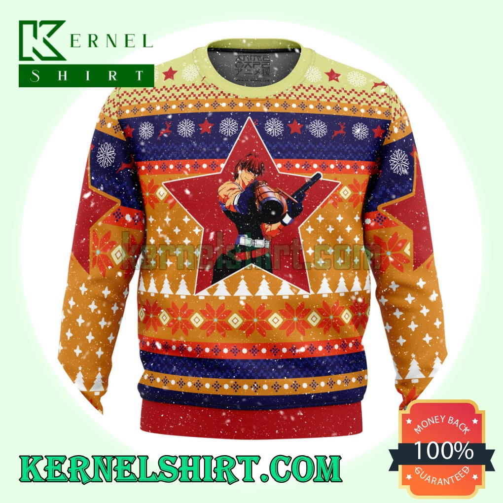 Gene Starwind Outlaw Star Knitting Christmas Sweatshirts