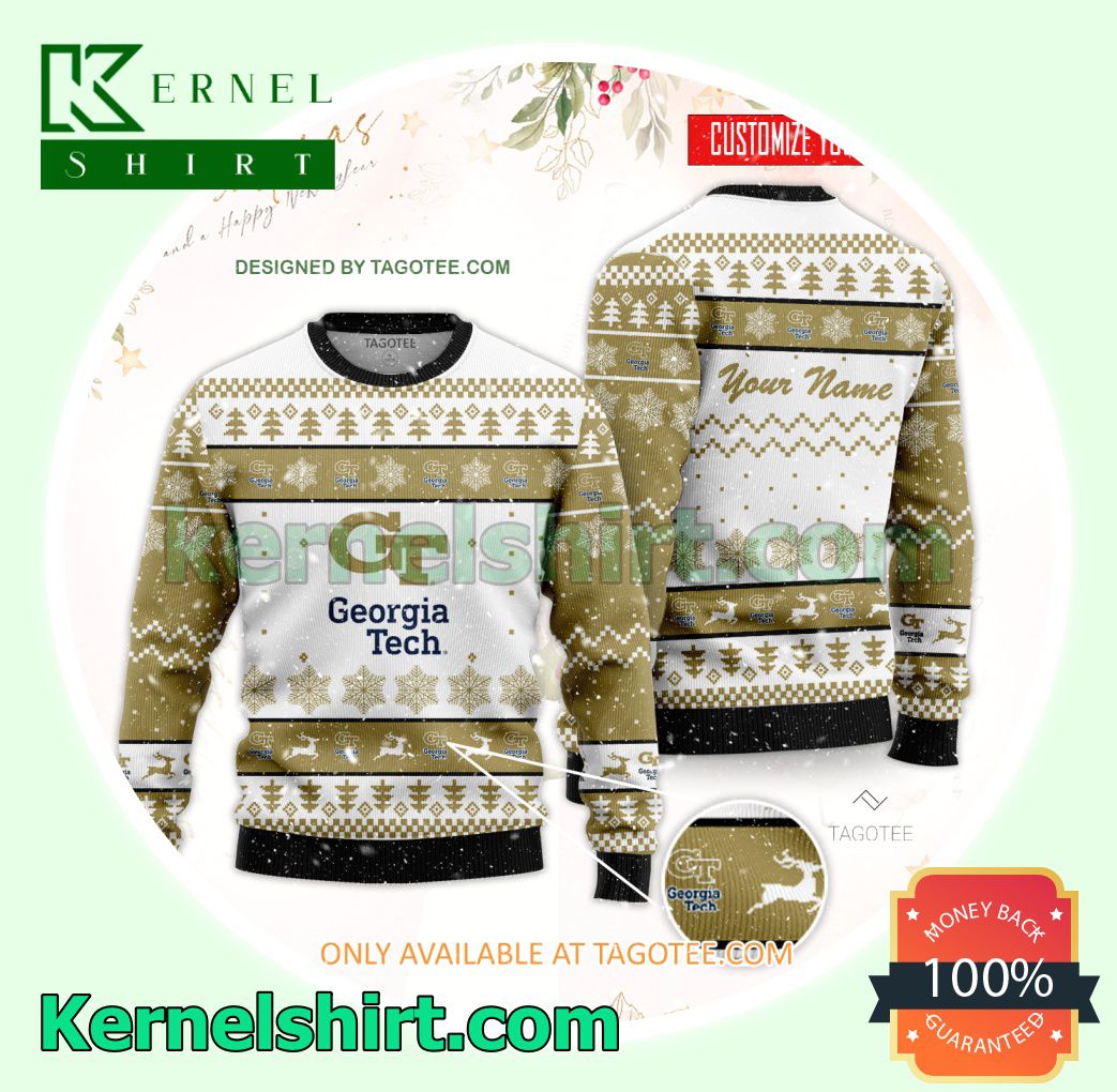 Georgia Institute of Technology Logo Xmas Knit Jumper Sweaters