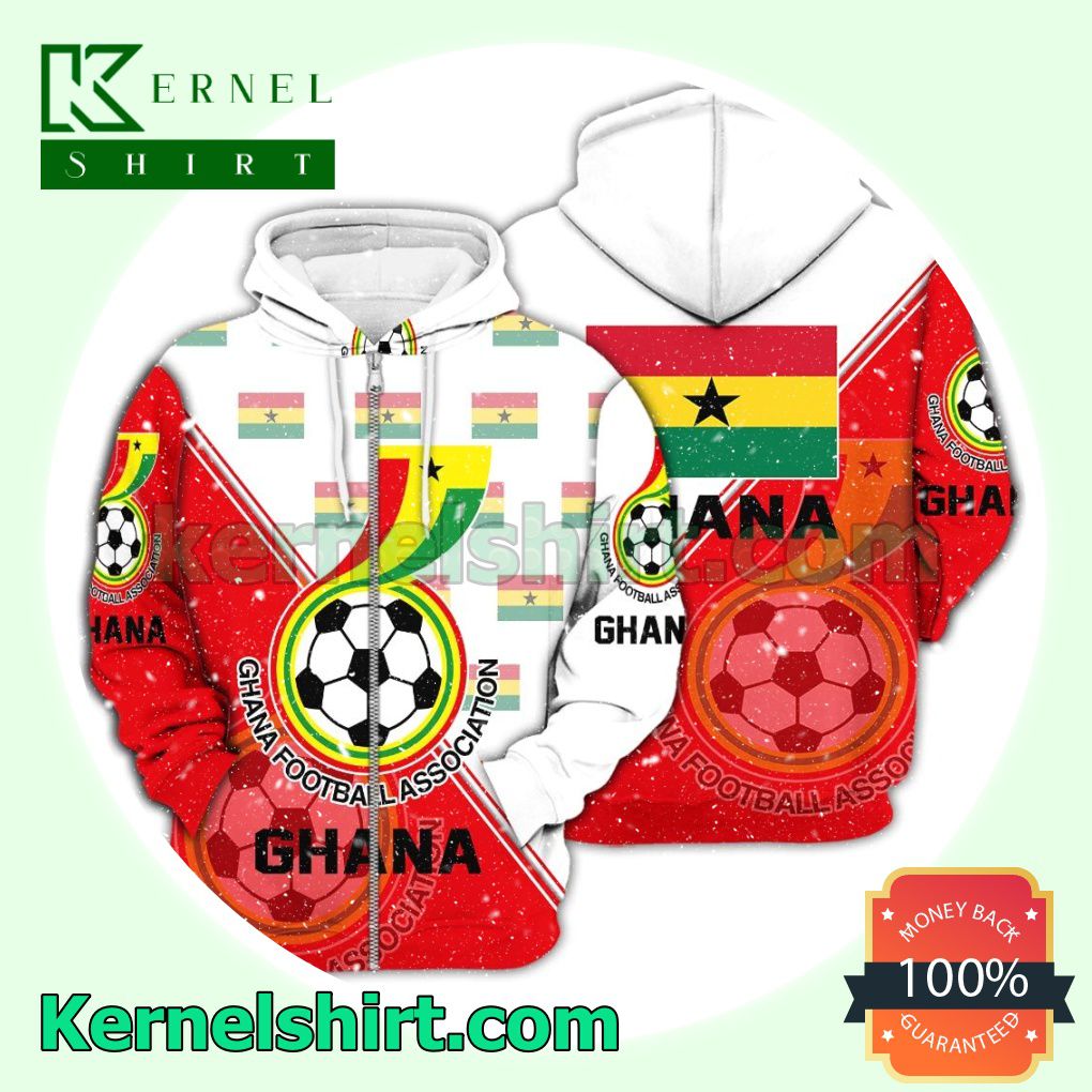 Ghana National Logo Soccer Fan Hawaiian Shirt Sweatshirt a