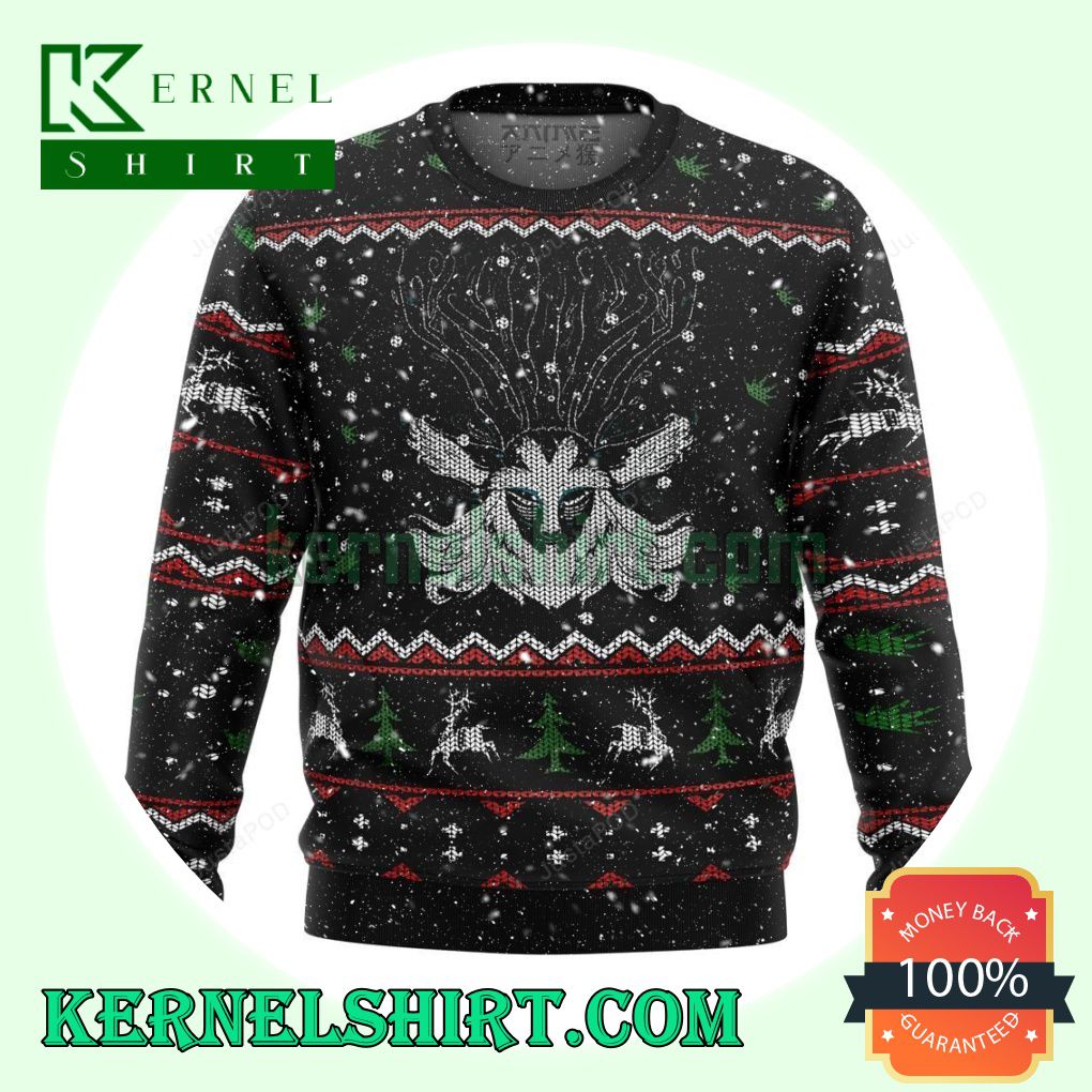 Ghibli Forest Spirit Anime Knitting Christmas Sweatshirts