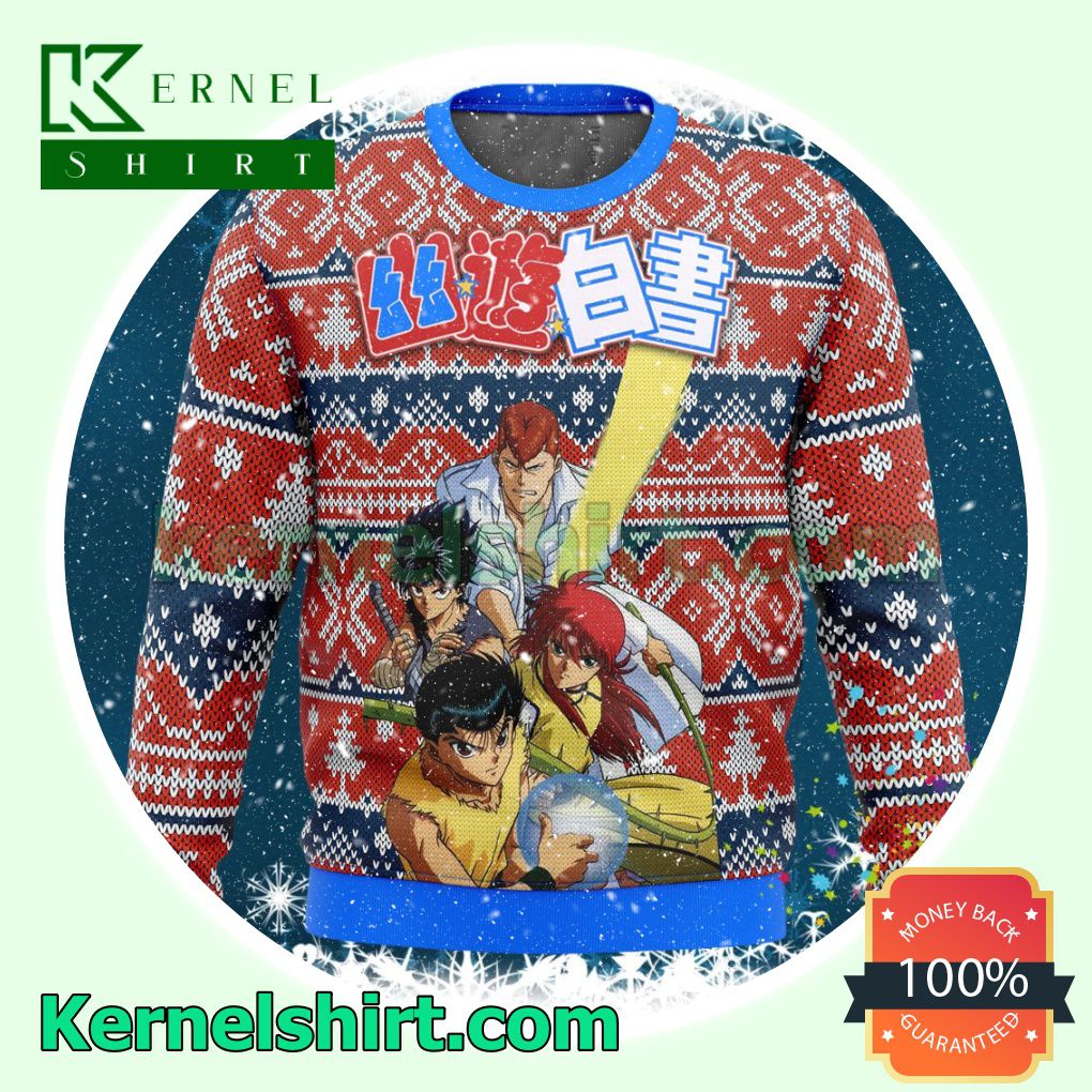 Ghost Fighter Yuyu Hakusho Alt Manga Anime Xmas Christmas Sweatshirts