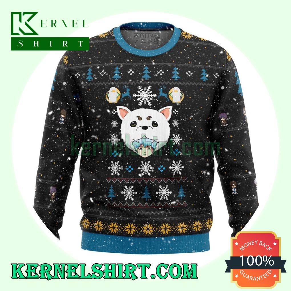 Gintama Woof Premium Manga Anime Knitting Christmas Sweatshirts