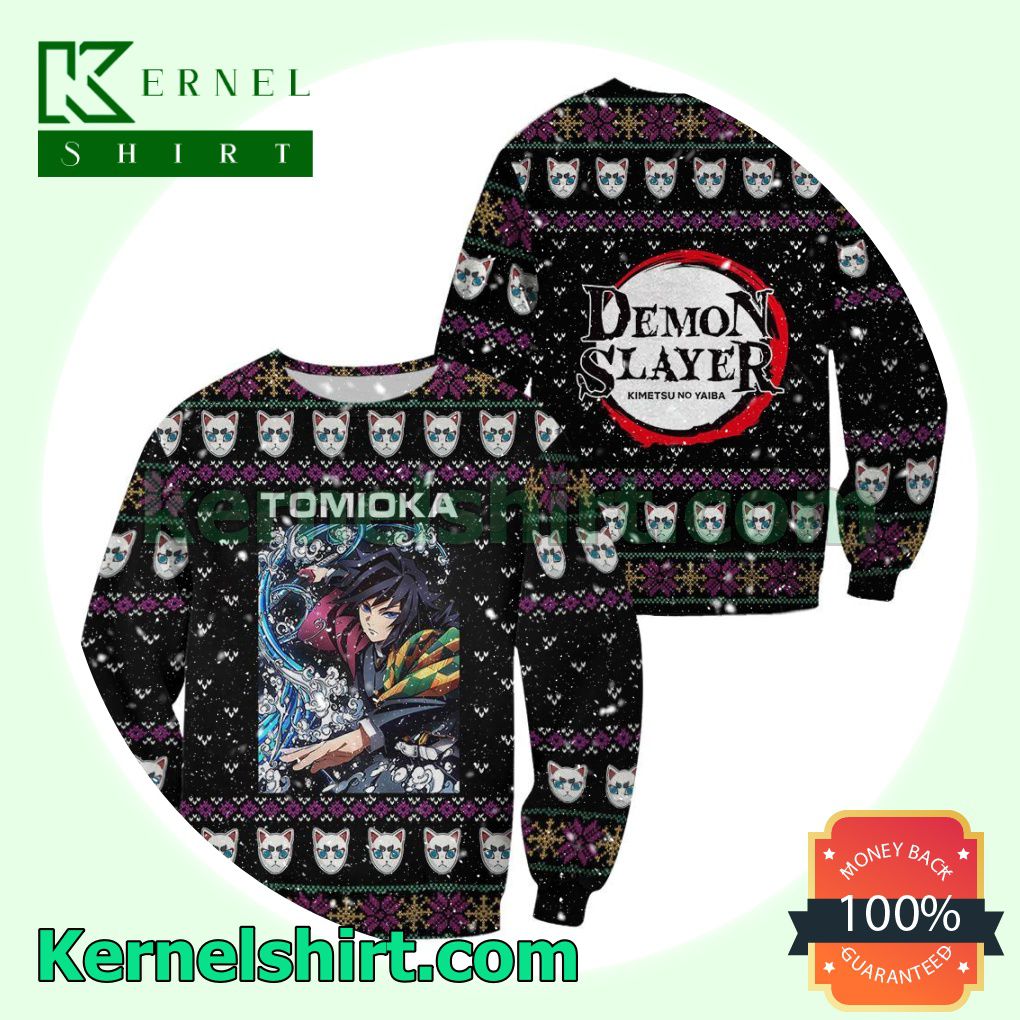 Giyu Tomioka Demon Slayer Anime Knitted Christmas Jumper