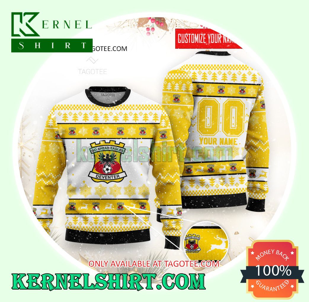 Go Ahead Eagles Logo Xmas Knit Sweaters