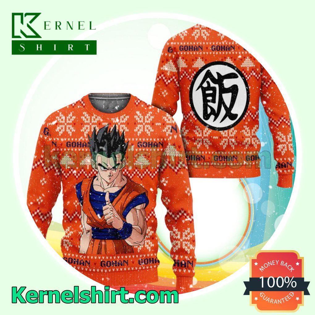 Gohan Dragon Ball Z Manga Anime Knitted Christmas Jumper