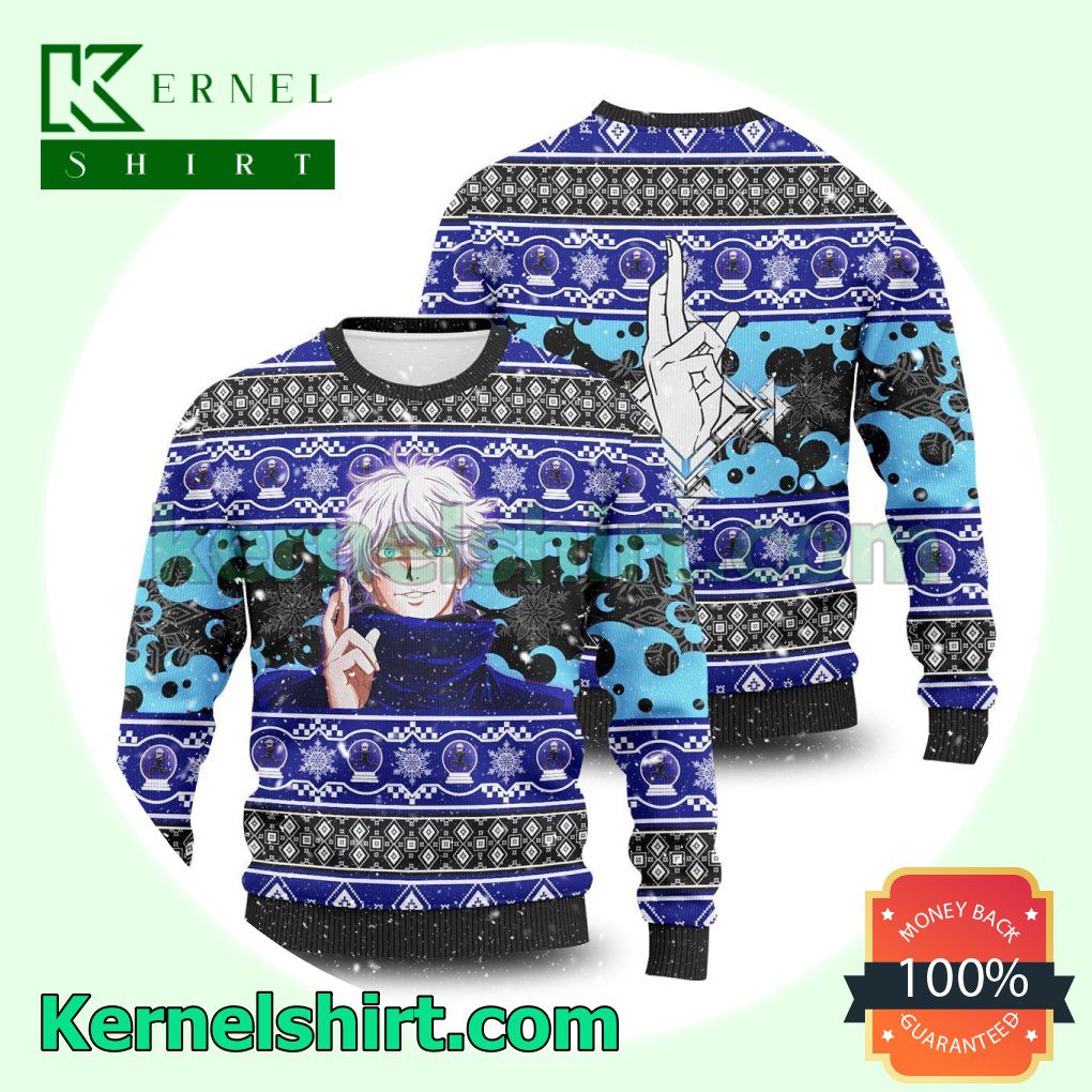 Gojo Satoru Jujutsu Kaisen Anime Xmas Knitted Sweaters